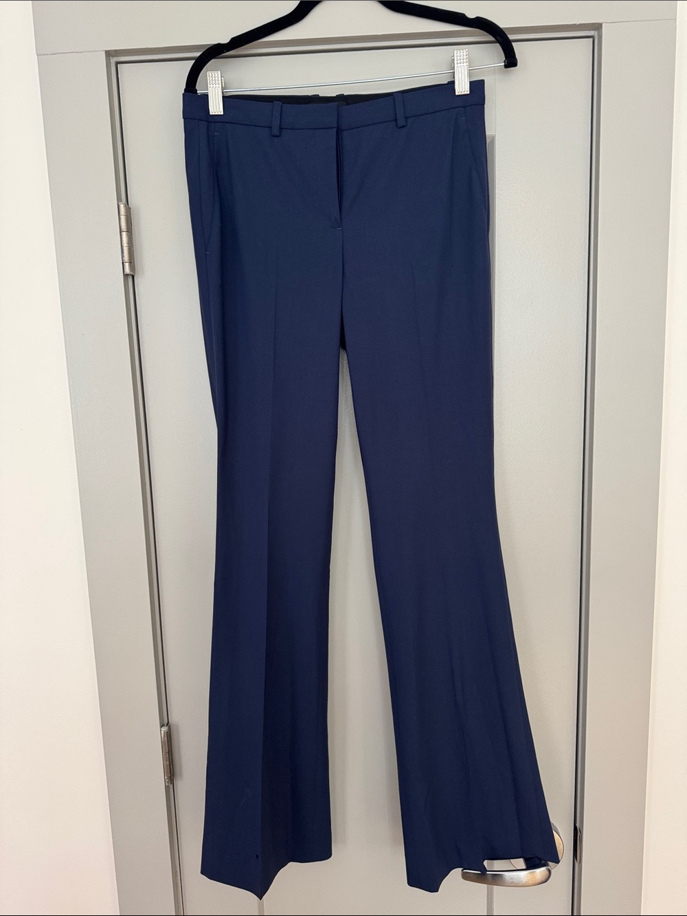 Theory Demitria Classic Navy Dress Pants for Women - Tailored Flare
